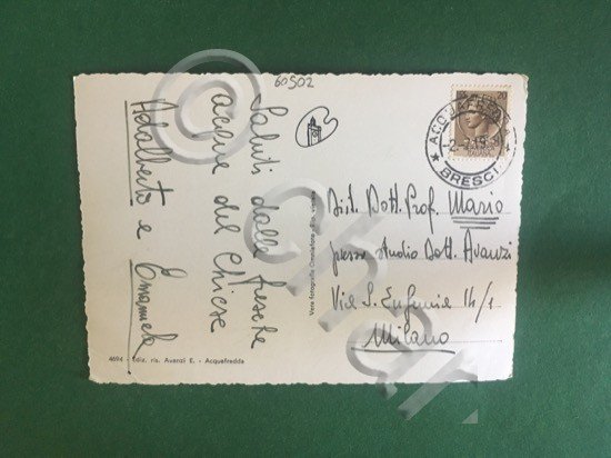 Cartolina Acquafredda - Ponte Sul Chiese - 1958