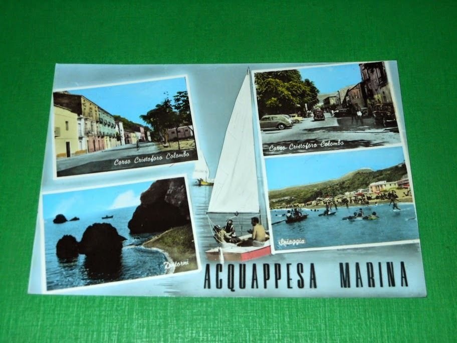 Cartolina Acquappesa Marina - Vedute diverse 1960 ca.