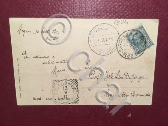 Cartolina Acqui - Bagni Fontanino - 1911