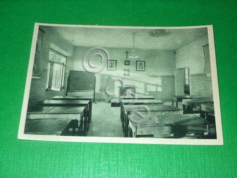 Cartolina Acqui - Istituto Immacolata - Aula 1940 ca #1.
