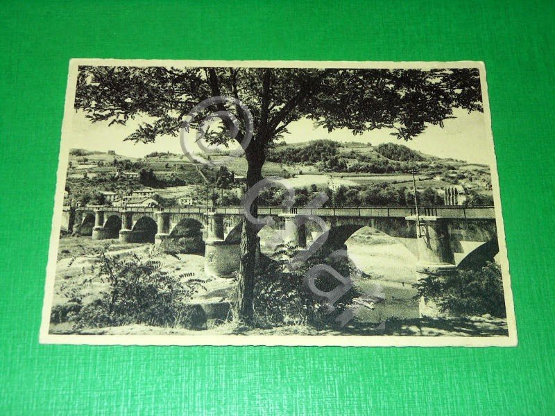 Cartolina Acqui - Ponte Carlo Alberto 1938.