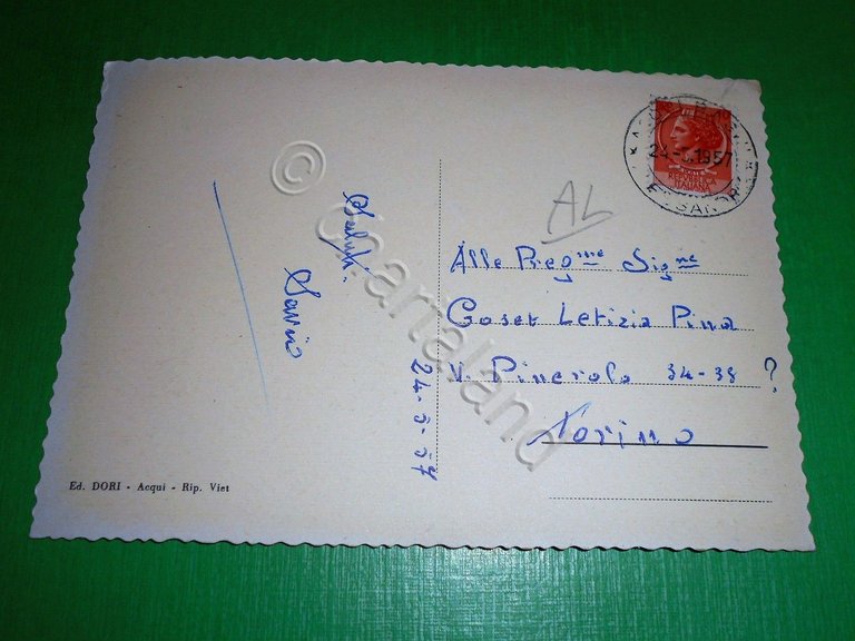 Cartolina Acqui Terme - Albergo Regina e Stabilimenti Esterni 1957 | Immagine Gallery 4