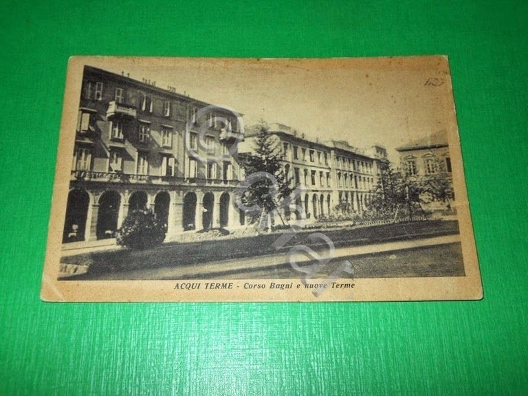 Cartolina Acqui Terme - Corso Bagni e Nuove Terme 1950 …