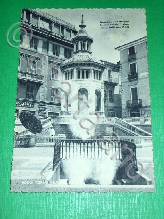 Cartolina Acqui Terme - La Bollente 1950