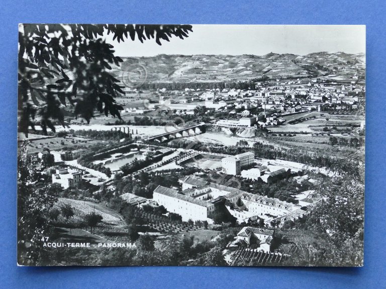 Cartolina Acqui Terme - Panorama - 1953 ca..