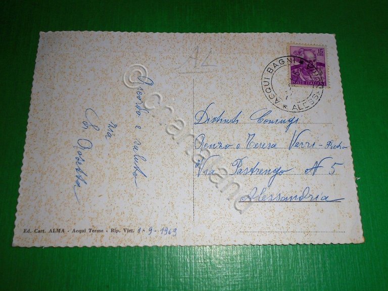 Cartolina Acqui Terme - Stabilimento Carlo Alberto 1963