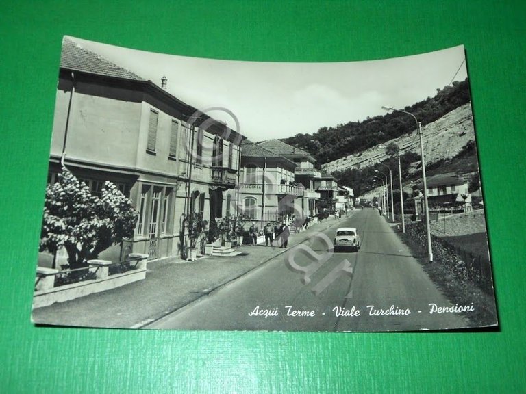Cartolina Acqui Terme - Viale Turchino - Pensioni 1962