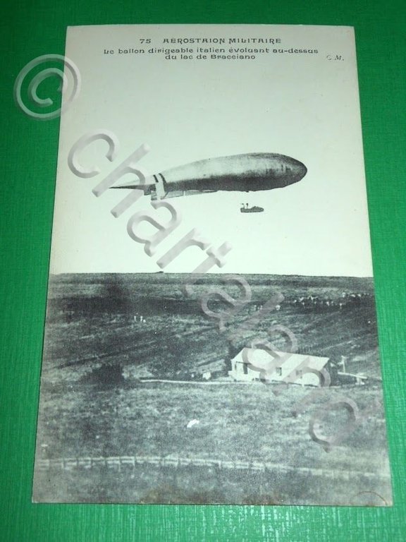 Cartolina Aeronautica - Dirigibile militare Italia sopra il lago di … | Immagine Gallery 2