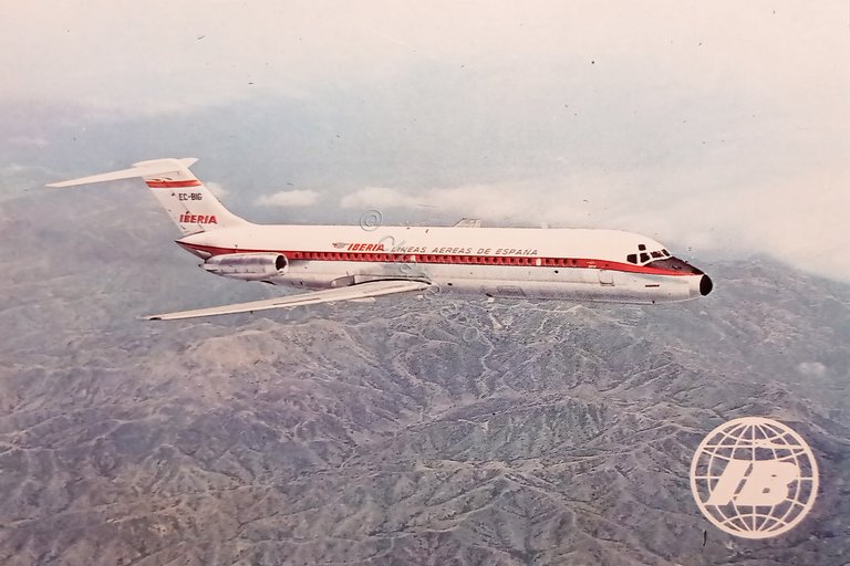 Cartolina Aeronautica - Iberia - Jet Douglas DC-9 Serie 30 …