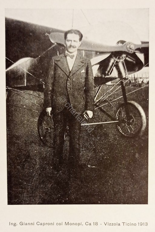 Cartolina Aeronautica - Ing. Caproni col Monoplano Ca 18 - …