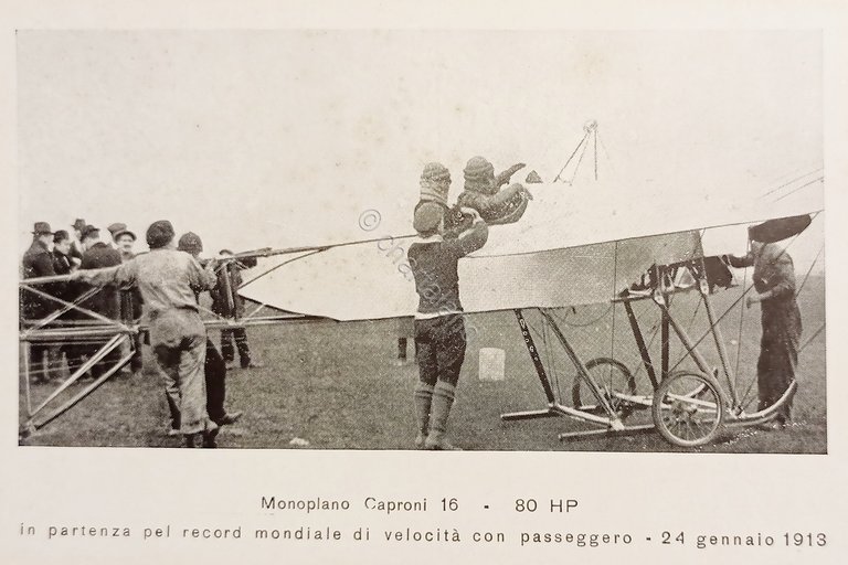 Cartolina Aeronautica - Monoplano Caproni 60 - 80 HP - …