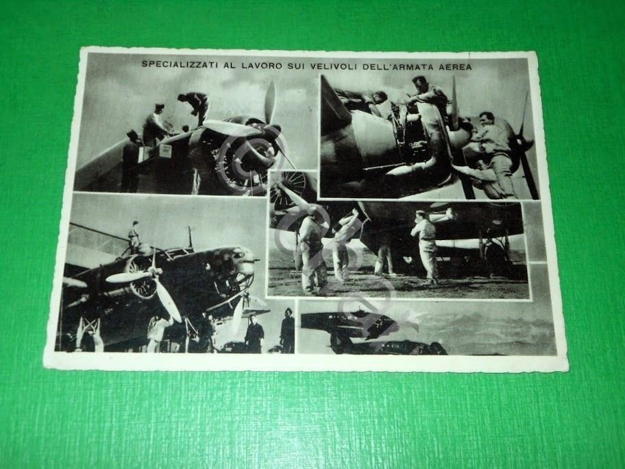 Cartolina Aeronautica - Specializzati al lavoro sui velivoli dell' armata …