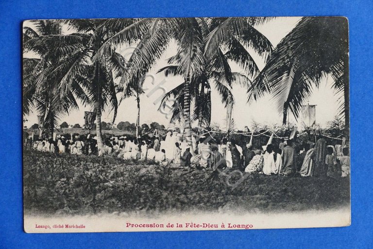 Cartolina Africa - Congo - Procession de la Fete-Dieu a …