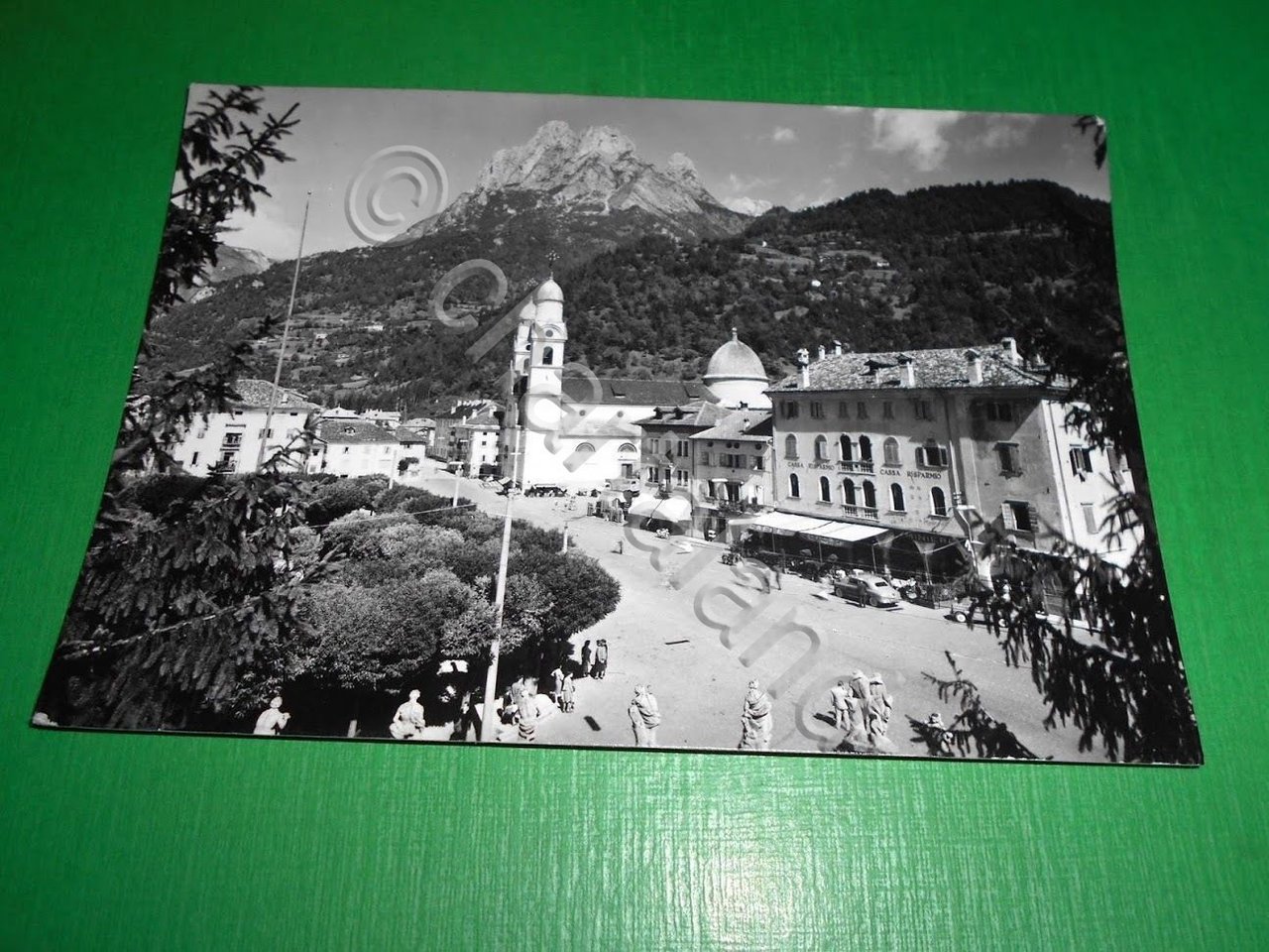 Cartolina Agordo - La piazza col Framont 1963. | Immagine principale