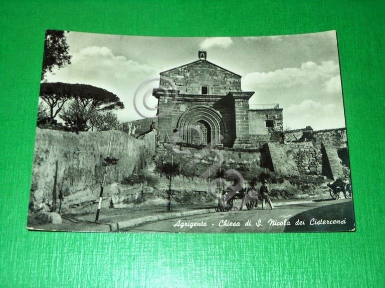 Cartolina Agrigento - Chiesa di S. Nicola dei Cistercensi 1956.