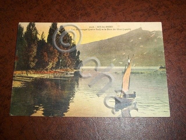 Cartolina Aix-les-Bains - Lac du Bourget 1912