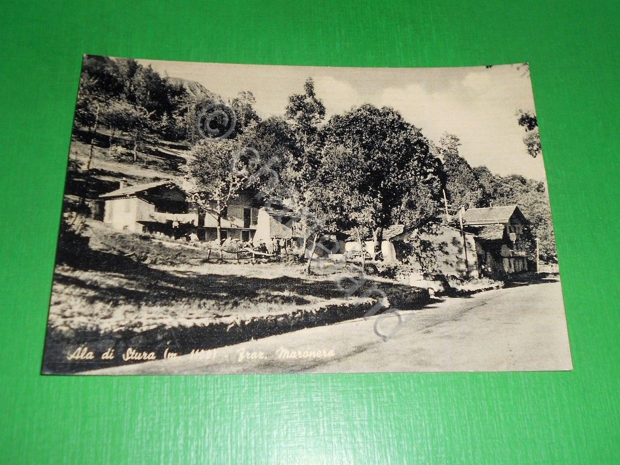 Cartolina Ala di Stura - Frazione Maronera 1955 ca.