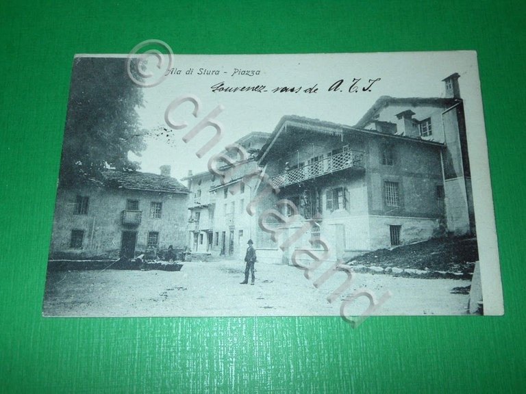 Cartolina Ala di Stura - Piazza 1904 | Immagine Gallery 2