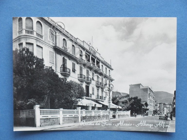 Cartolina Alassio - Albergo Alfieri - 1960 ca.