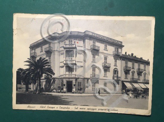 Cartolina Alassio - Hotel Europa e Concordia - Sul Mare …