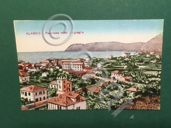 Cartolina Alassio - Panorama - Verso Laigueglia - 1930ca.