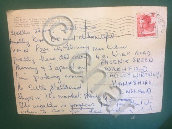 Cartolina Alassio - Riviera Dei Fiori - Via Roma e …