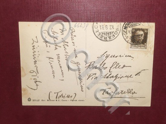 Cartolina Alassio - Spiaggia di Levante - 1931