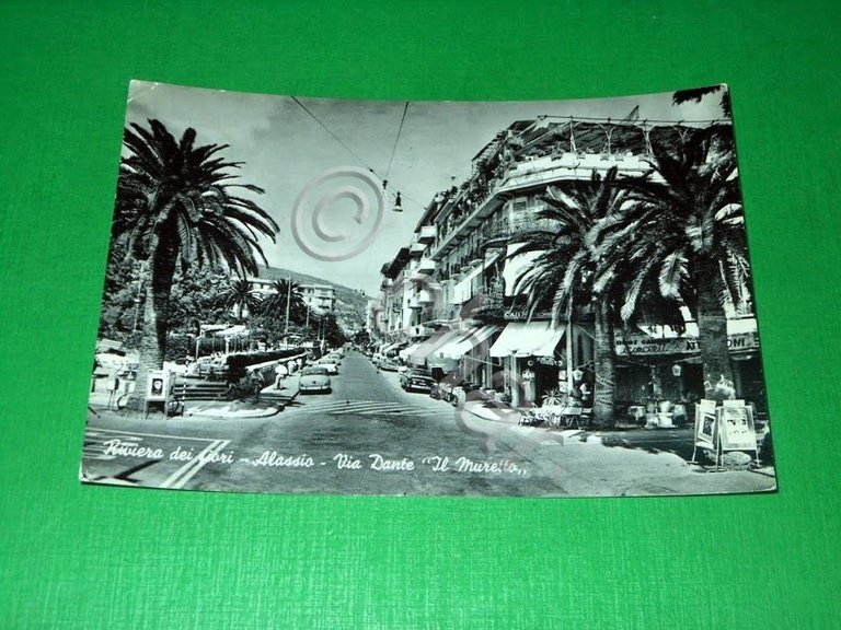 Cartolina Alassio - Via Dante "Il Muretto" 1965
