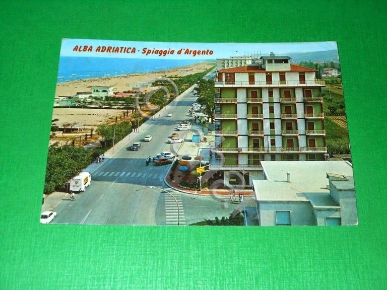 Cartolina Alba Adriatica ( Teramo ) - Spiaggia d' Argento …