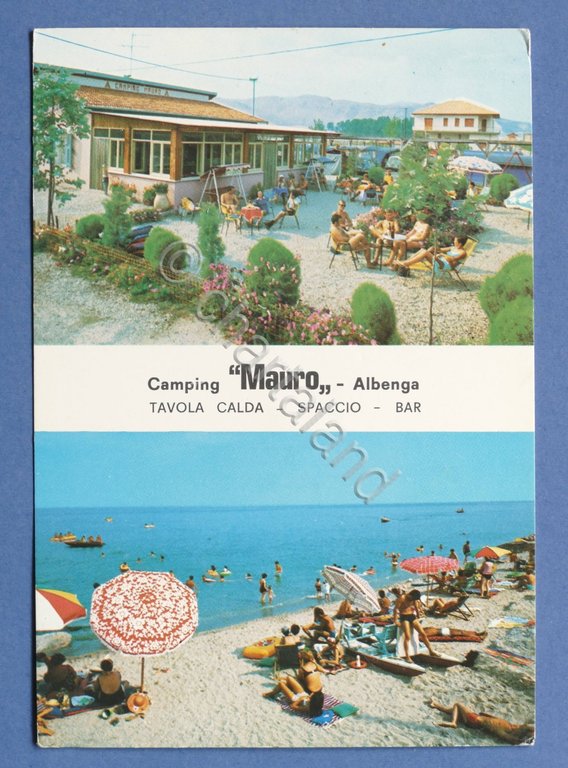 Cartolina Albenga - Camping Mauro - Tavola calda - Spaccio …