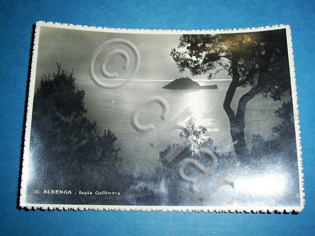 Cartolina Albenga - Isola Gallinara 1950 ca