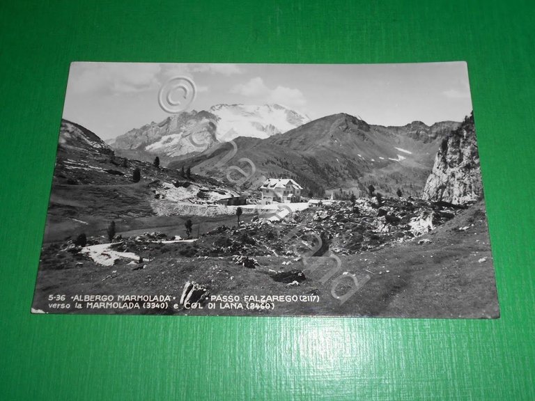 Cartolina Albergo Marmolada - Passo Falzarego e Col di Lana …