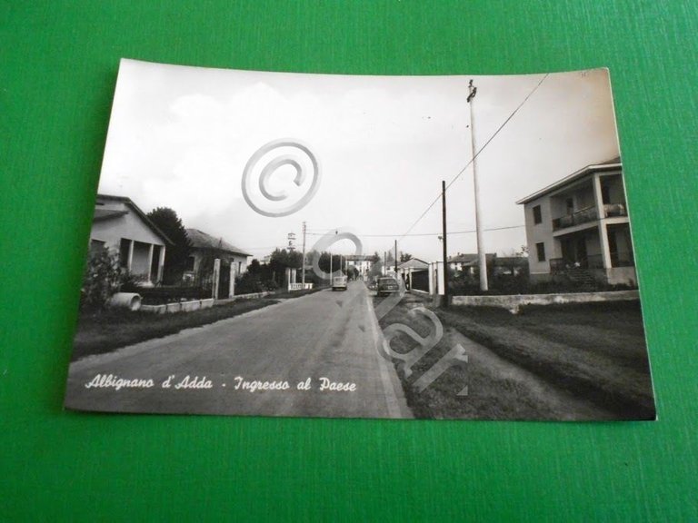 Cartolina Albignano d' Adda - Ingresso al Paese 1960 ca …