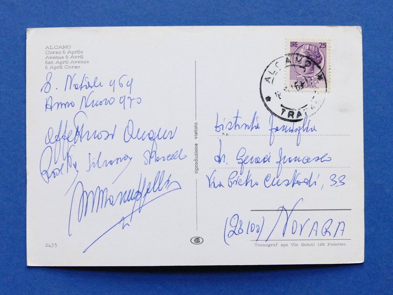 Cartolina Alcamo - Corso 6 Aprile - 1969