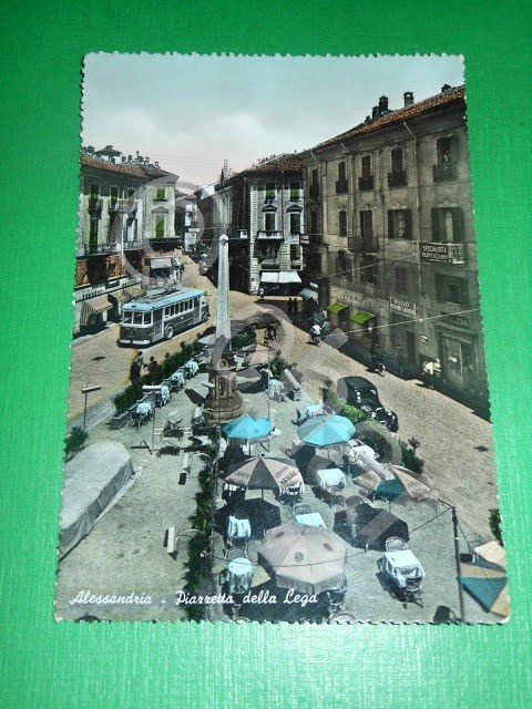Cartolina Alessandria - Piazzetta della Lega 1956 | Immagine Gallery 2