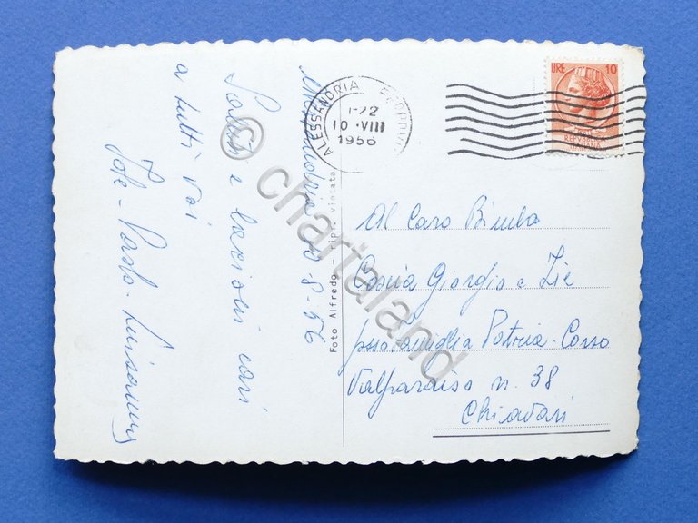 Cartolina Alessandria - Piscina comunale - 1956