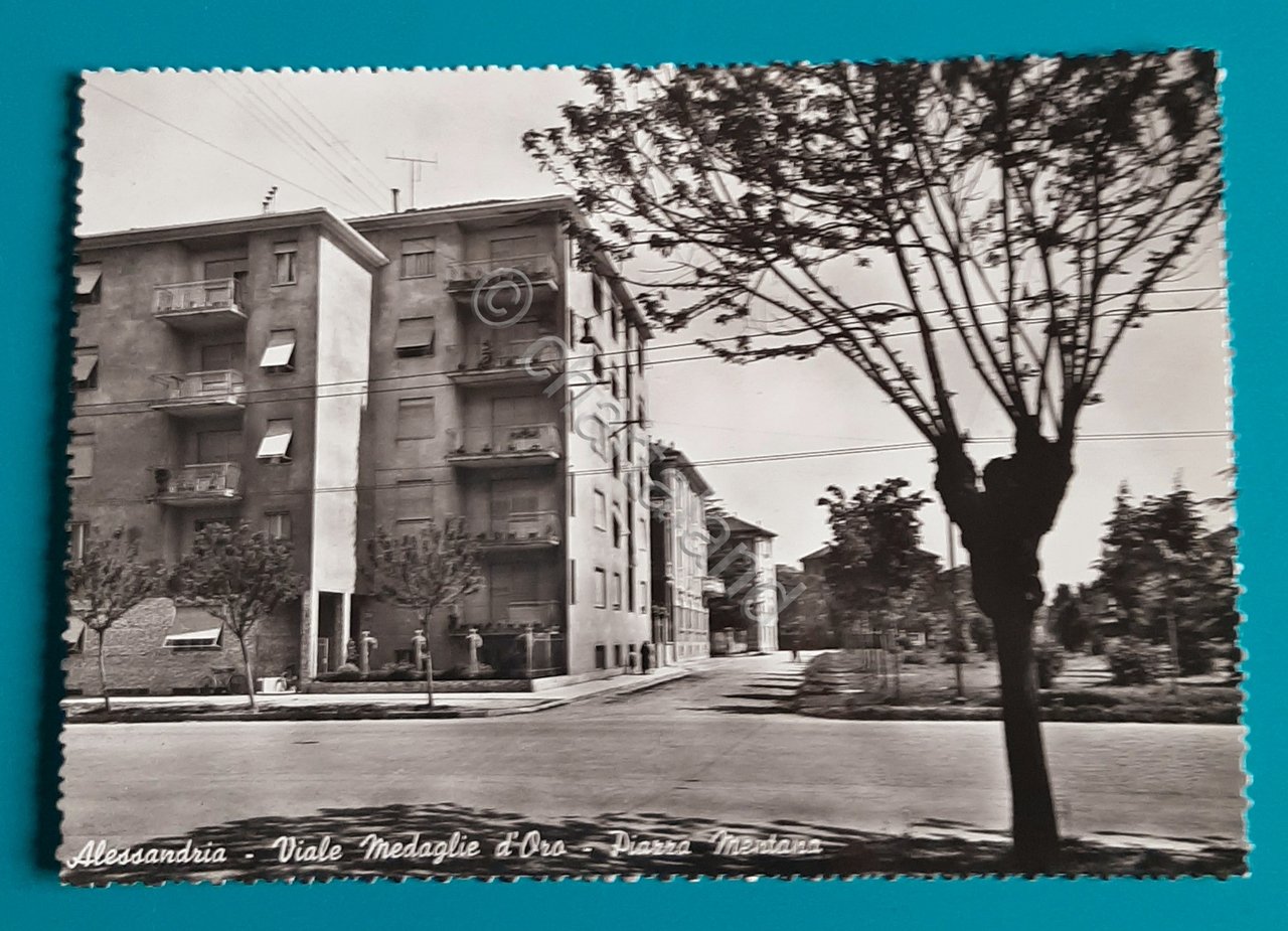 Cartolina Alessandria - Viale Medaglie d' Oro - Piazza Mentana …
