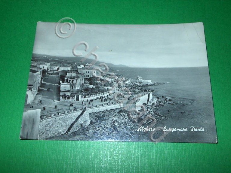 Cartolina Alghero - Lungomare Dante 1955 ca