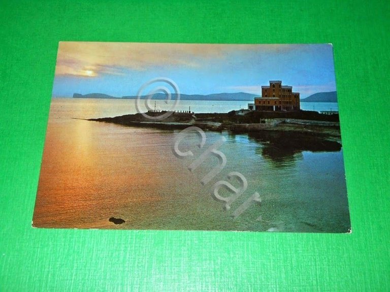 Cartolina Alghero - Tramonto 1978