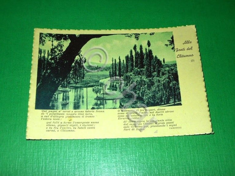 Cartolina Alle Fonti del Clitumno ( Carducci ) - Particolare …