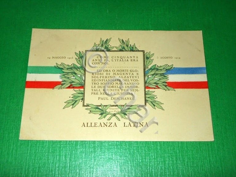 Cartolina Alleanza Latina 1914 ca..