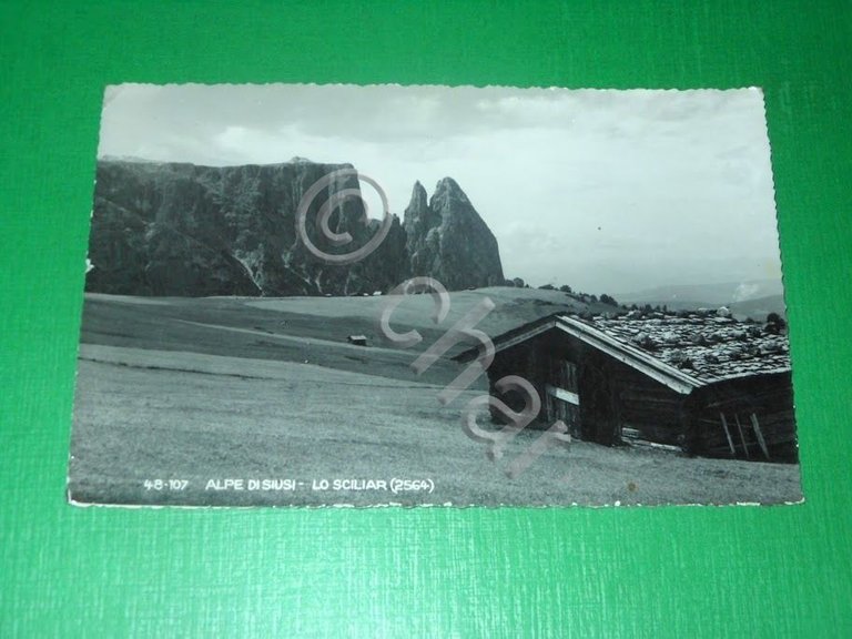 Cartolina Alpe di Siusi - Lo Sciliar 1940 ca