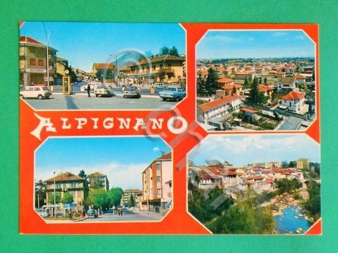 Cartolina Alpignano - Piazza Vittorio Veneto - Panorama - Viale …