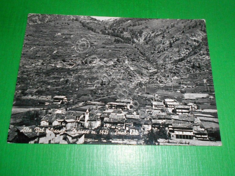 Cartolina Alta Val Ghisone - Fraisse - Panorama 1961