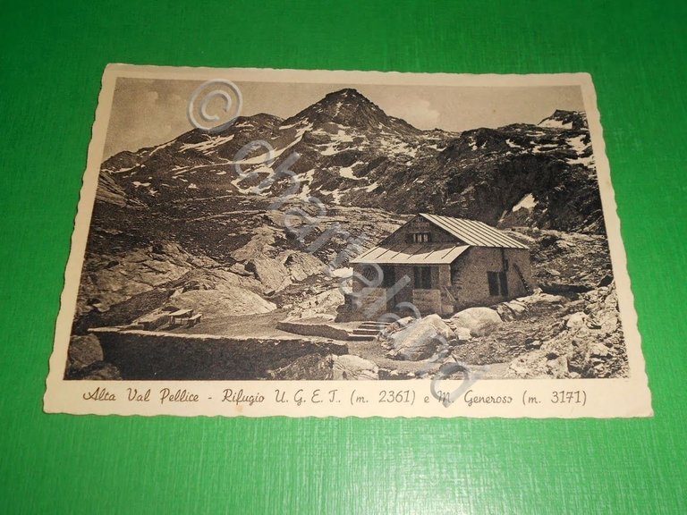Cartolina Alta Val Pellice - Rifugio Uget e M. Generoso …