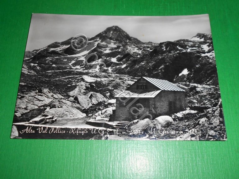 Cartolina Alta Val Pellice - Rifugio UGET e M. Granero …