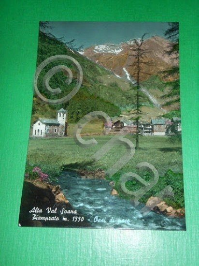Cartolina Alta Val Soana - Piamprato 1963.