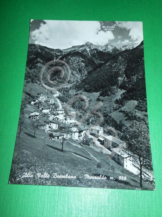 Cartolina Alta Valle Brembana - Mezzoldo 1954.