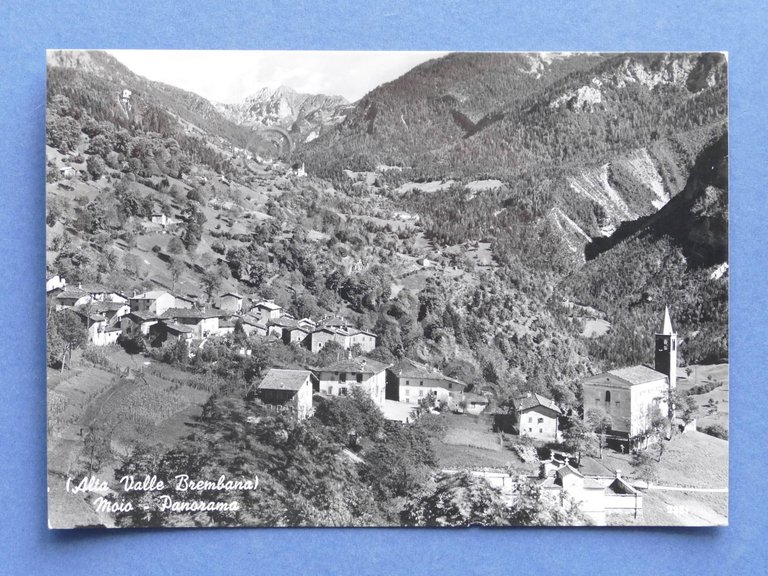 Cartolina Alta Valle Brembana - Moio - Panorama - 1961
