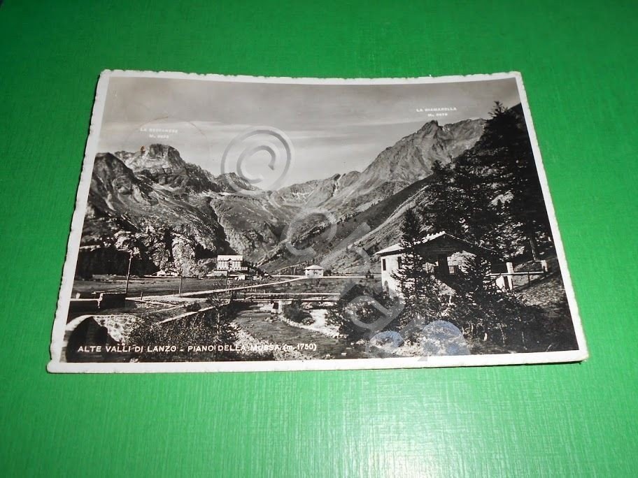 Cartolina Alte Valli di Lanzo - Piano della Mussa 1938.